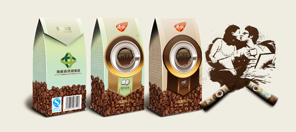 力神海供速溶咖啡包装设计