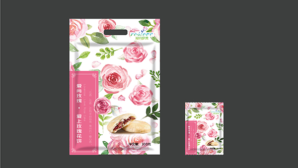 爱尚玫瑰花饼包装设计